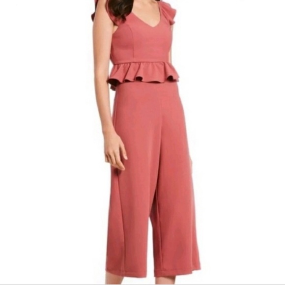 Gianni Bini Pink Peplum Jumpsuit |M| - Picture 14 of 14